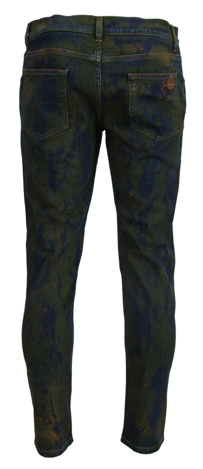 Dolce &amp; Gabbana Chic Slim-Fit jeans i Green Wash