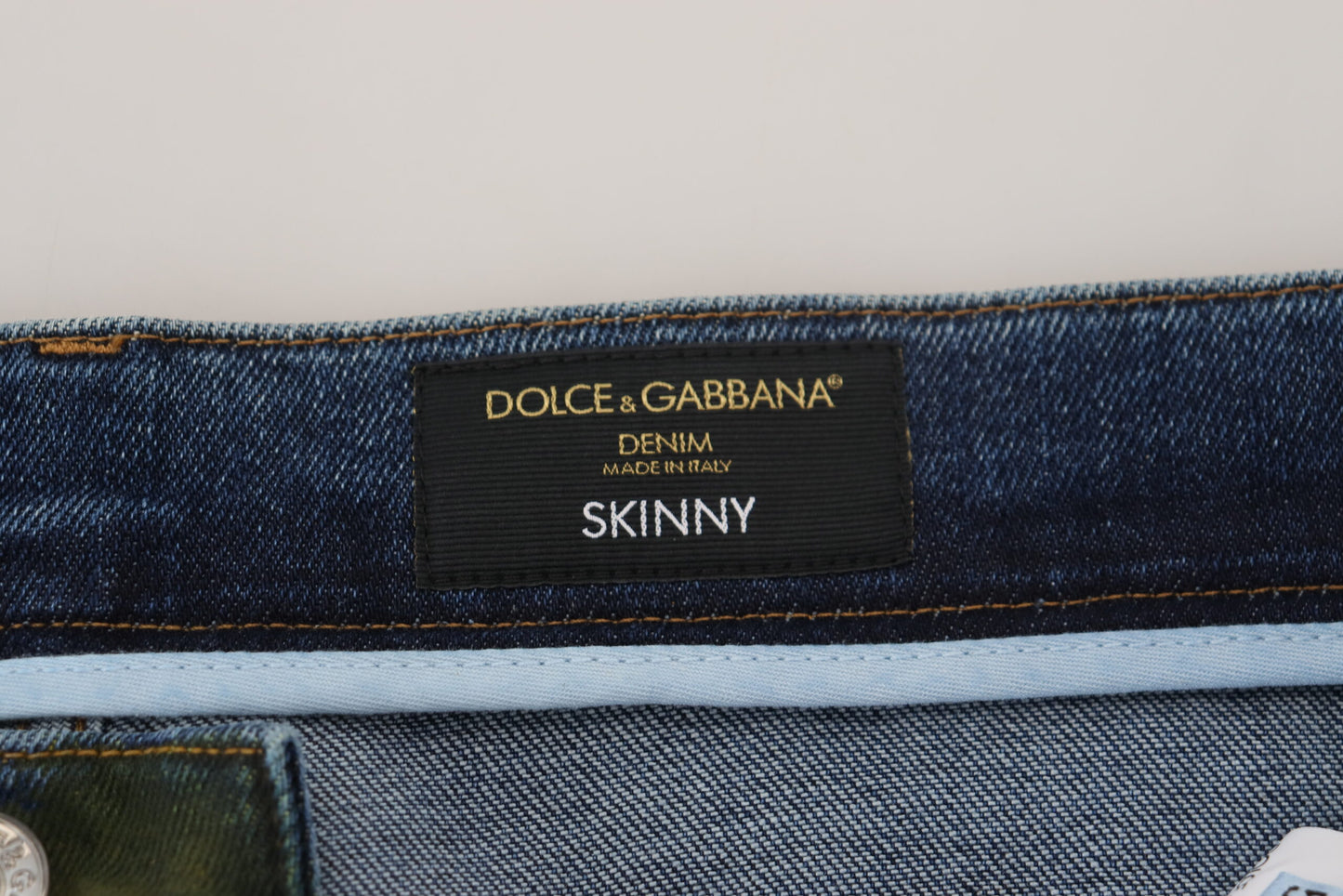 Dolce &amp; Gabbana Chic Slim-Fit jeans i Green Wash