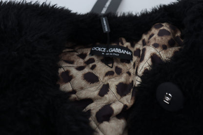 Dolce &amp; Gabbana Elegant Black Cashmere Blend överrocksjacka