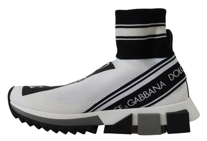 Dolce &amp; Gabbana Chic Black and White Sorrento Slip-On Sneakers