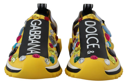 Dolce &amp; Gabbana utsökta gula sneakers i technotyg