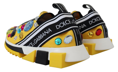 Dolce &amp; Gabbana utsökta gula sneakers i technotyg