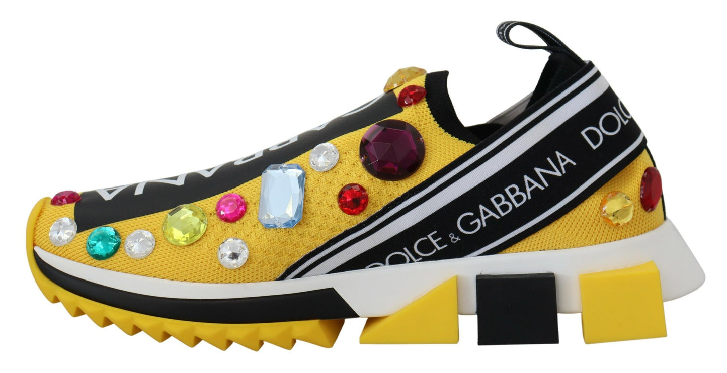 Dolce &amp; Gabbana utsökta gula sneakers i technotyg