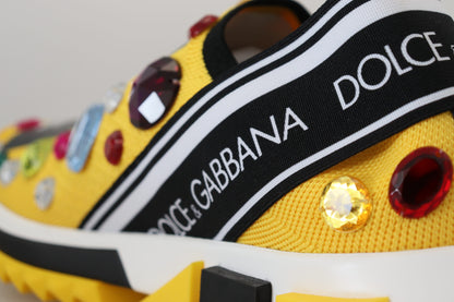 Dolce &amp; Gabbana utsökta gula sneakers i technotyg