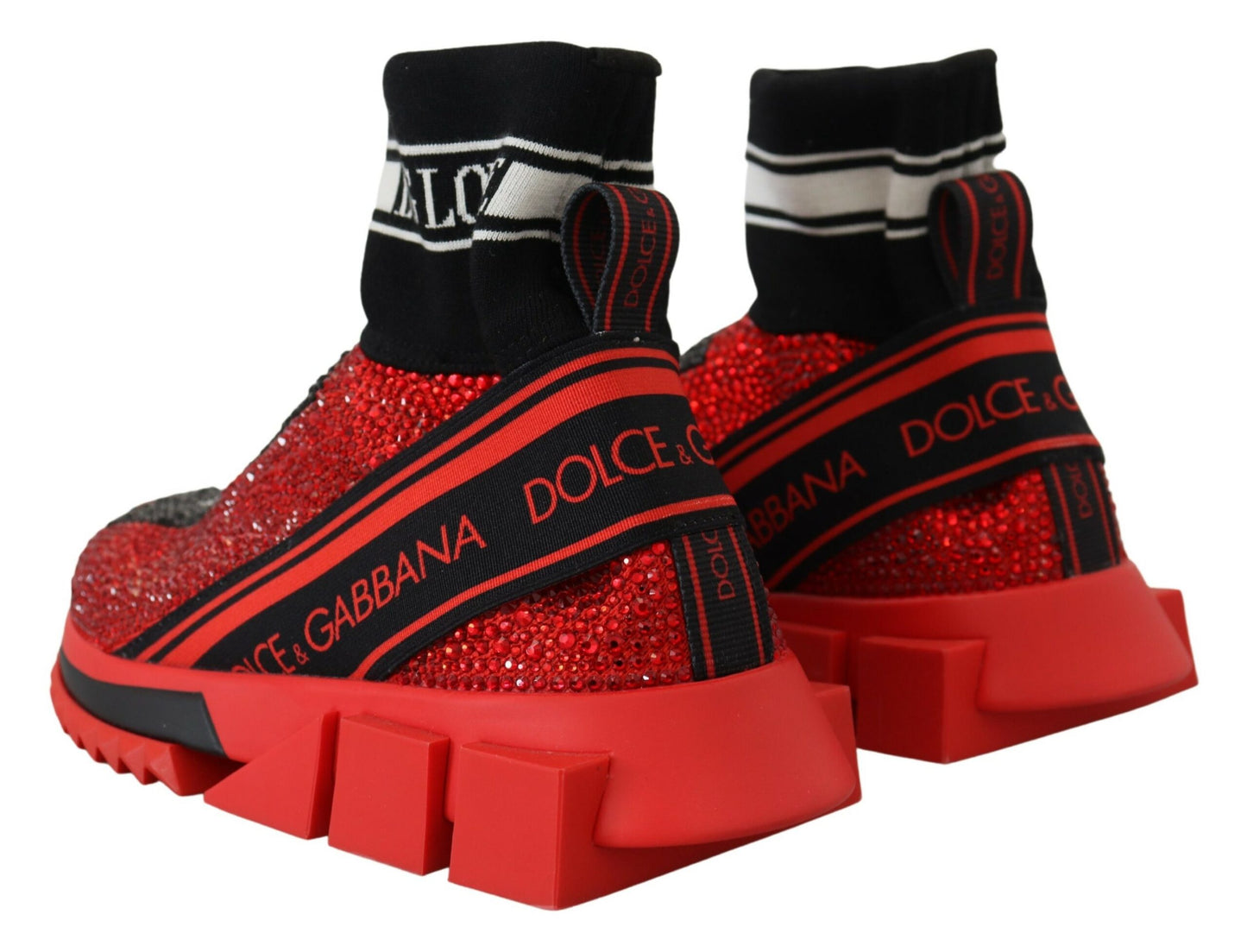 Dolce &amp; Gabbana Utsökta Röda Sorrento Slip-On Sneakers