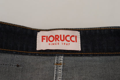 Falda vaquera azul oscuro de cintura media elegante de Fiorucci