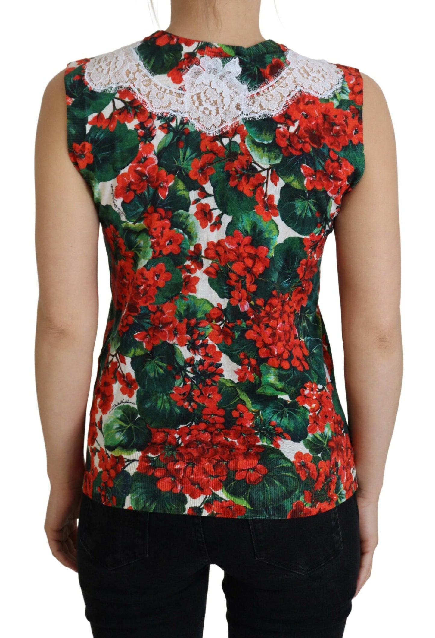 Dolce &amp; Gabbana Chic linneväst med blommönster