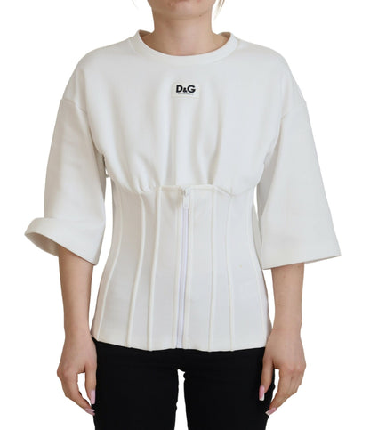 Dolce &amp; Gabbana Elegant Corsett Top T-Shirt Blus