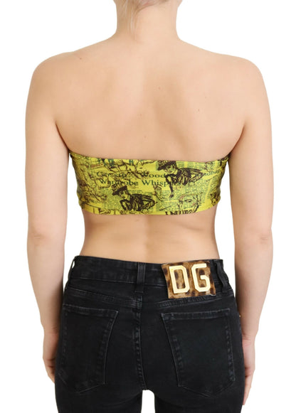 John Galliano Chic Cropped Stretch Top BH i flerfärgstryck