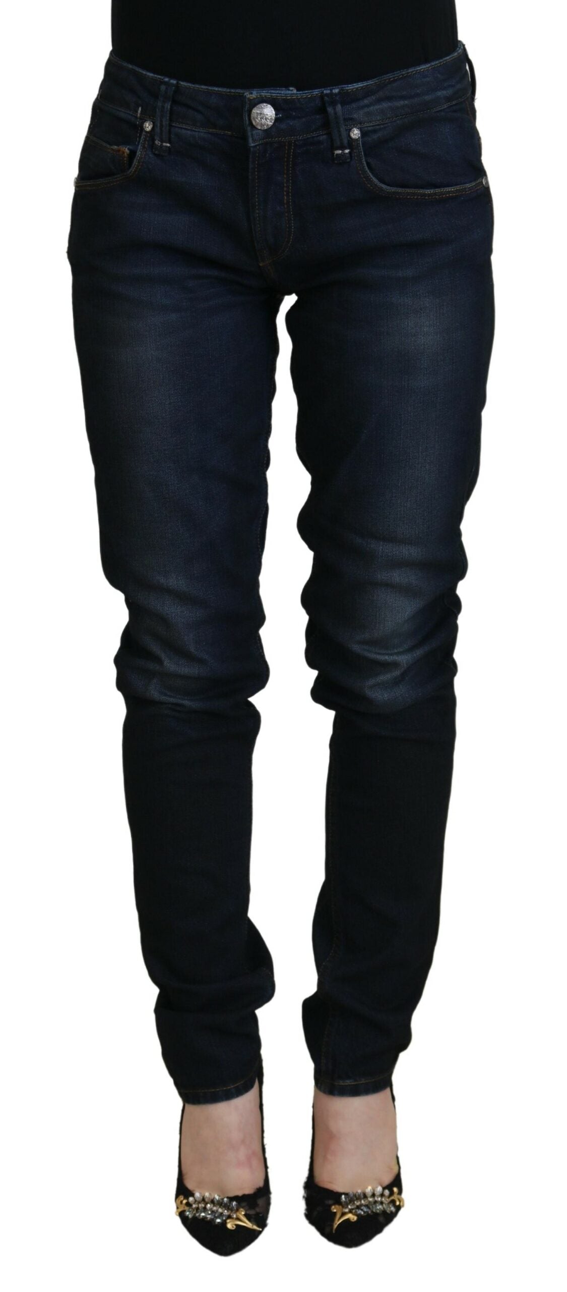 Acht Chic Denim Skinny Jeans med låg midja