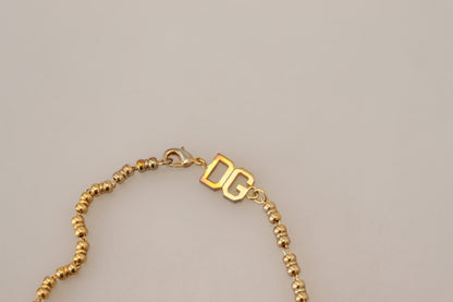 Dolce &amp; Gabbana eleganta guld charm kedja halsband