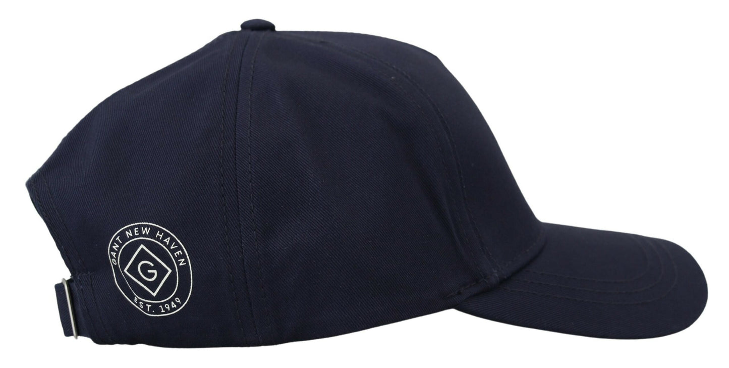 Gorra de béisbol elegante de algodón azul de Gant