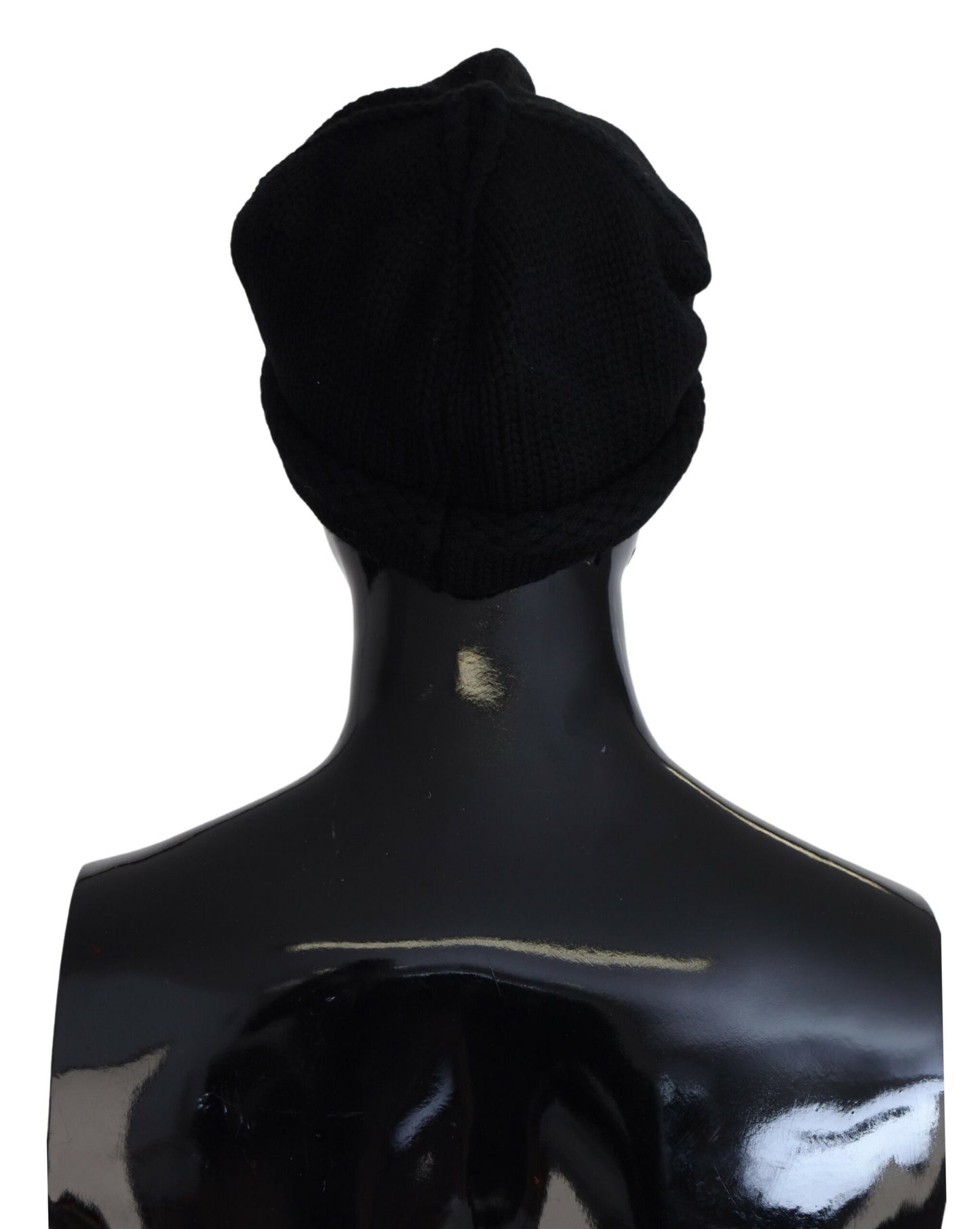 Gorro elegante de lana virgen negra de Dolce &amp; Gabbana