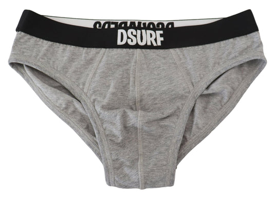 Dsquared² Elegant grå bomullsbyxa med stretch