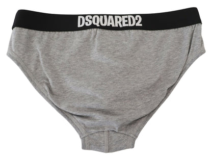 Dsquared² Elegant grå bomullsbyxa med stretch