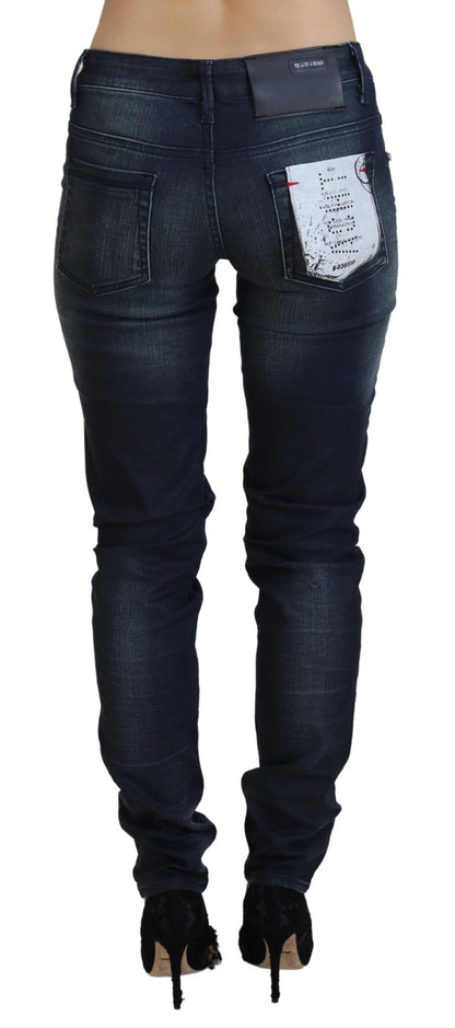 Acht Chic Låg midja Slim Fit denim jeans