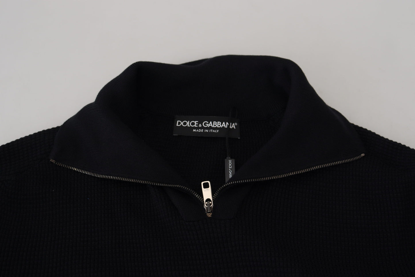 Dolce &amp; Gabbana Elegant Silk Blend Black Pullover Sweater