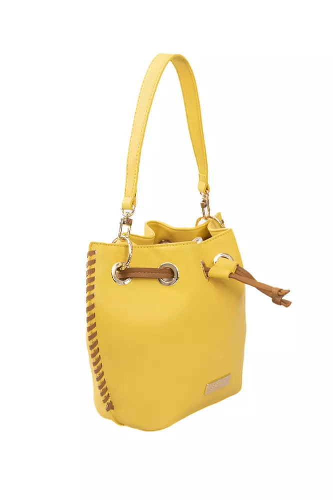 Bolso bandolera de poliuretano amarillo para mujer Baldinini Trend