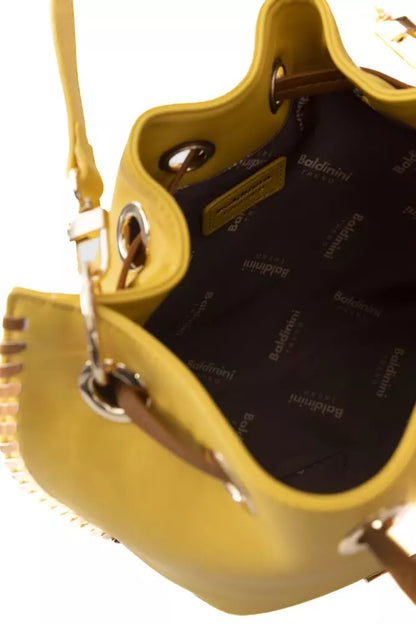 Bolso bandolera de poliuretano amarillo para mujer Baldinini Trend