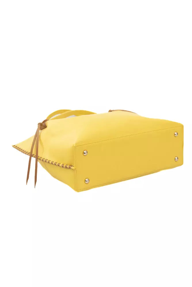 Bolso de mano para mujer Baldinini Trend de poliuretano amarillo