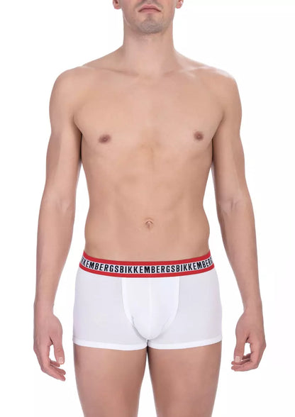 Bikkembergs White Cotton Herr Underkläder Trunk Pack