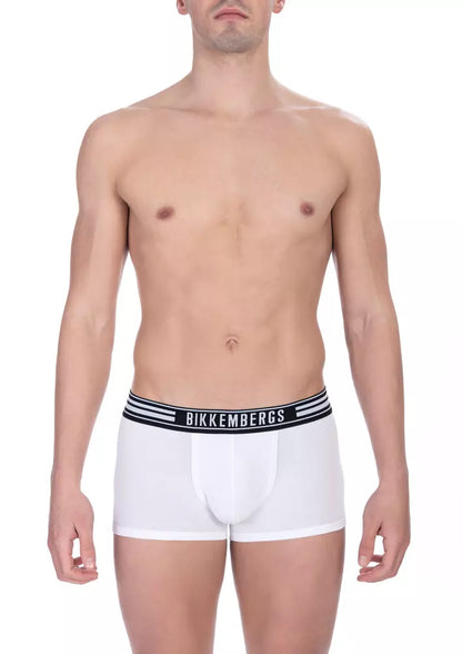 Bikkembergs White Cotton Herr Underkläder Trunk Pack