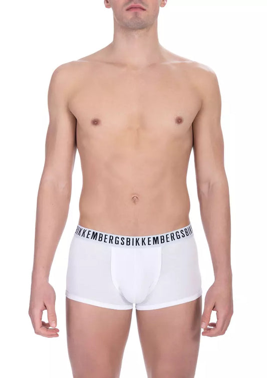 Bikkembergs White Cotton Men Trunk