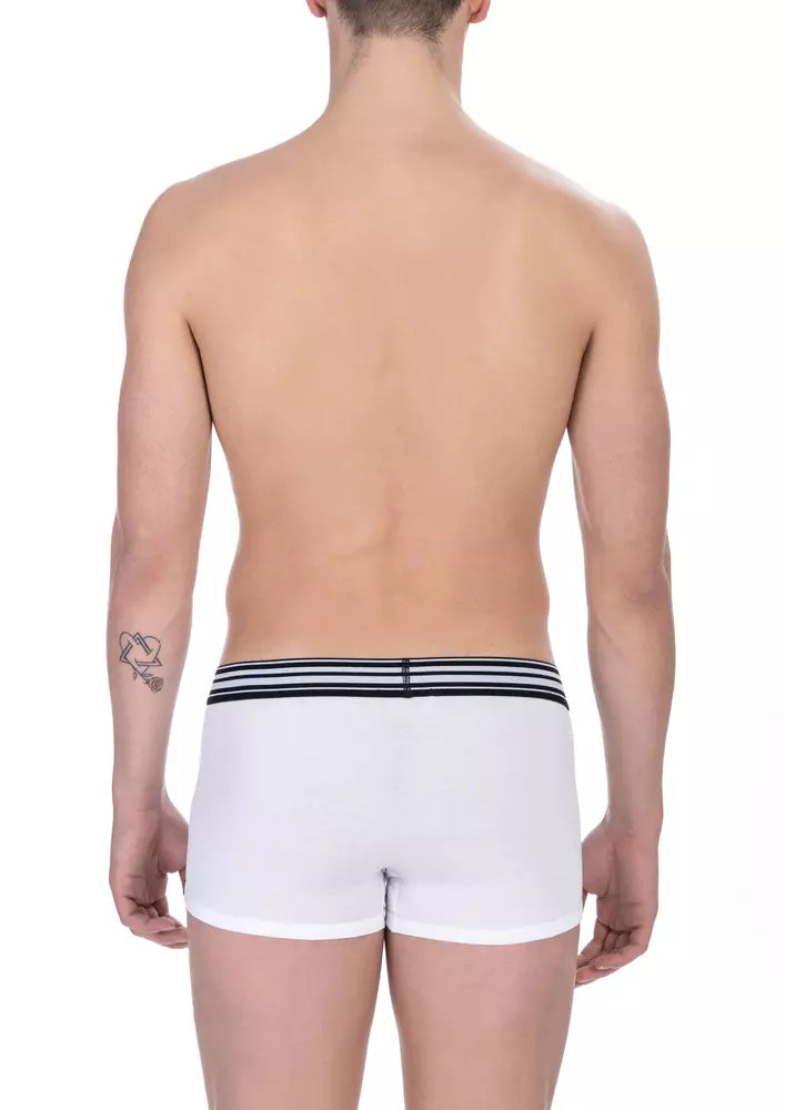 Bikkembergs White Cotton Herr Underkläder Trunk Pack