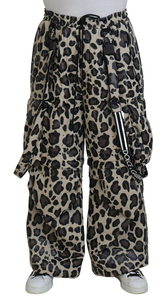 Dolce &amp; Gabbana Multicolor Leopard Print Snow Pants