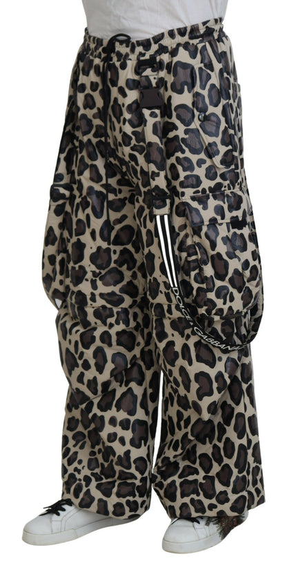 Dolce &amp; Gabbana Multicolor Leopard Print Snow Pants