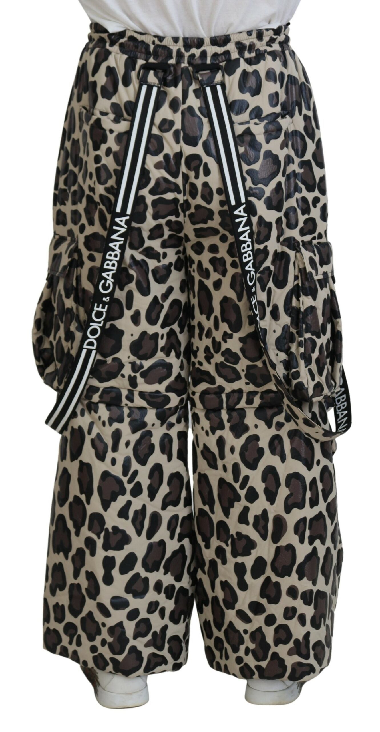 Dolce &amp; Gabbana Multicolor Leopard Print Snow Pants