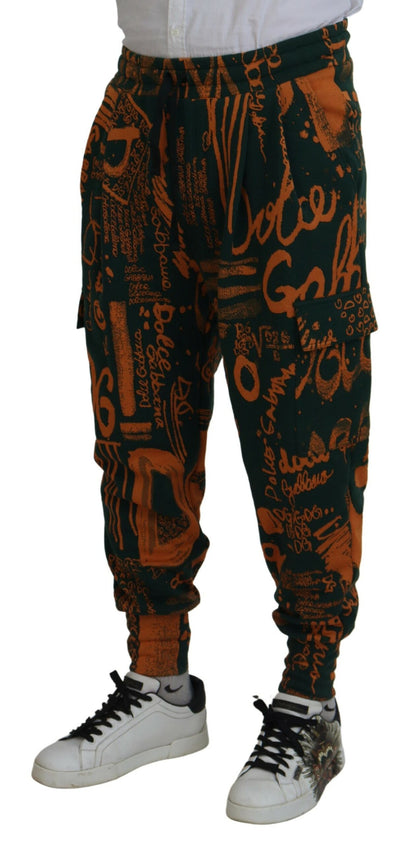 Dolce &amp; Gabbana Multicolor Silk Blend Jogger Cargo Pants