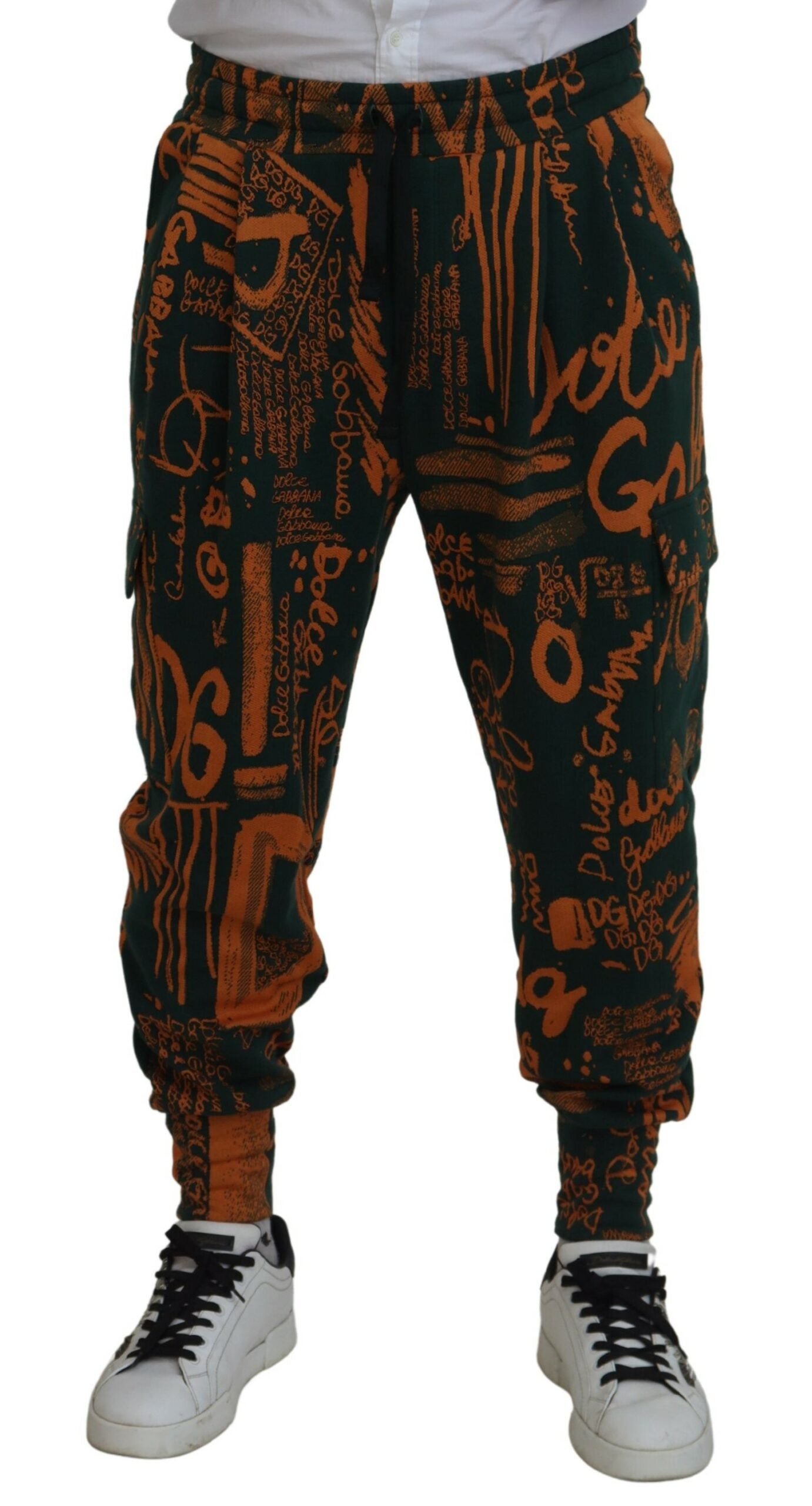 Dolce &amp; Gabbana Multicolor Silk Blend Jogger Cargo Pants