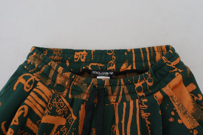 Dolce &amp; Gabbana Multicolor Silk Blend Jogger Cargo Pants