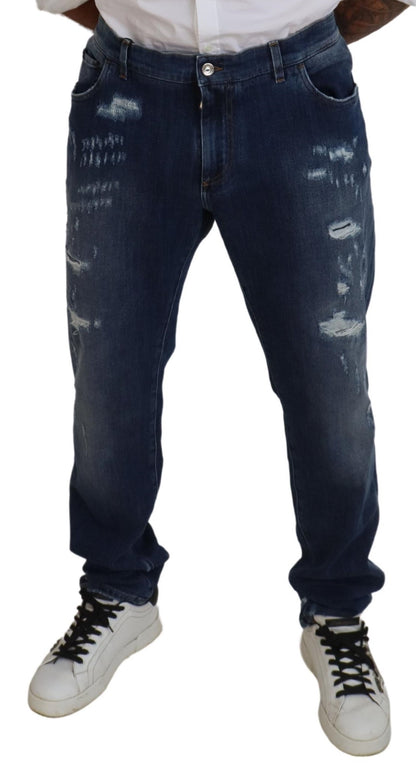 Dolce &amp; Gabbana Elegant Skinny Blue Jeans