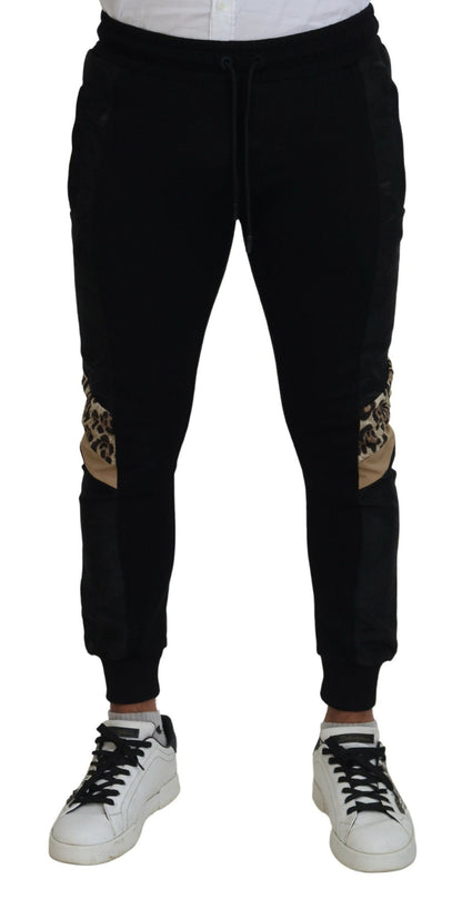 Pantalones jogger negros elegantes de Dolce &amp; Gabbana para el hombre moderno