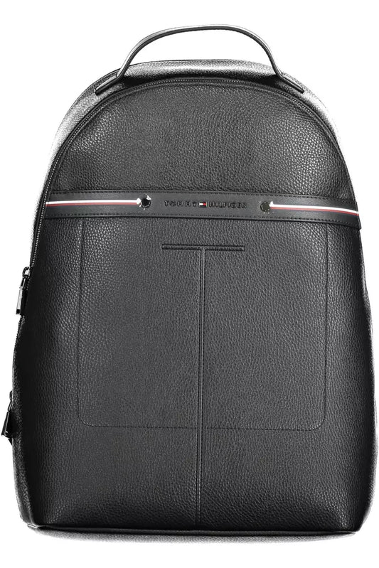 Mochila Tommy Hilfiger de polietileno negra para hombre