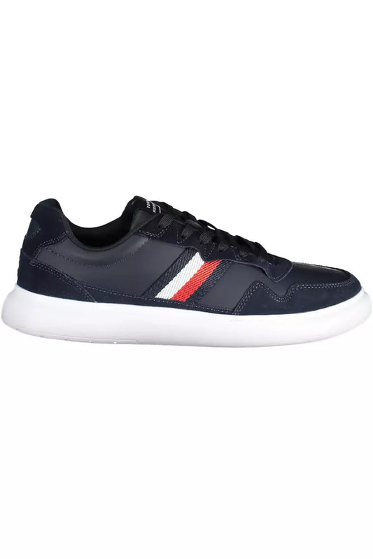 Zapatillas de deporte de cuero azul Tommy Hilfiger para hombre