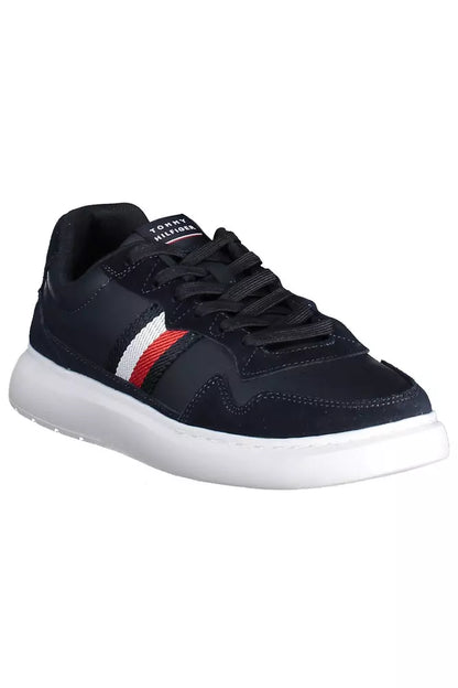 Zapatillas de deporte de cuero azul Tommy Hilfiger para hombre