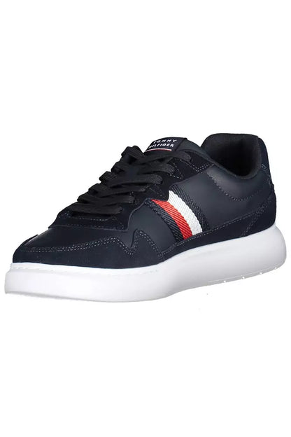 Zapatillas de deporte de cuero azul Tommy Hilfiger para hombre