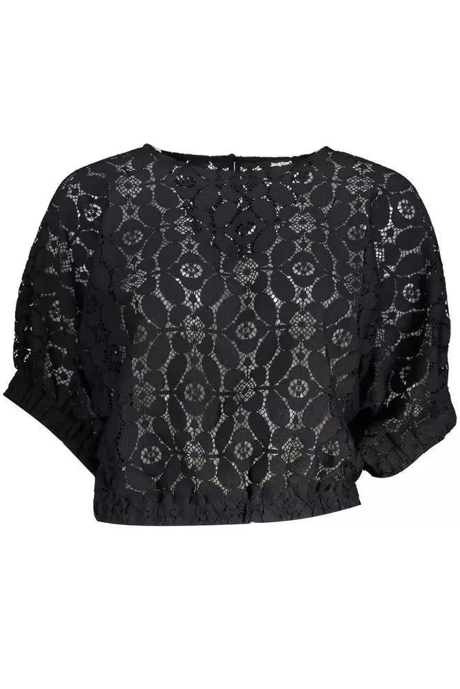 Desigual svart polyester blus för kvinnor