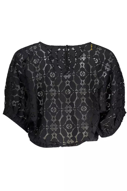 Desigual svart polyester blus för kvinnor