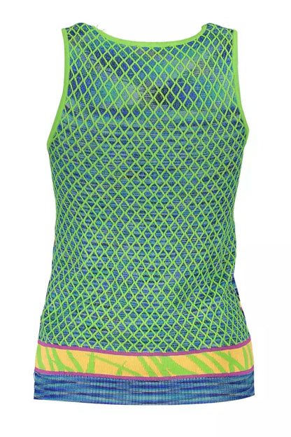 Top de mujer de algodón verde Desigual