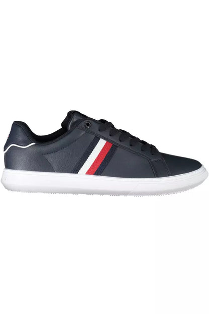 Zapatillas de deporte de cuero azul Tommy Hilfiger para hombre