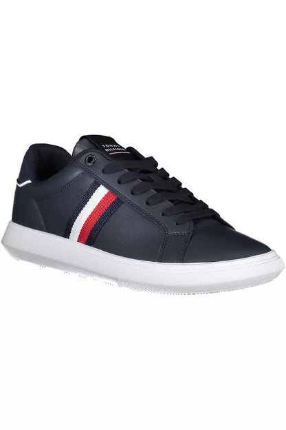 Zapatillas de deporte de cuero azul Tommy Hilfiger para hombre