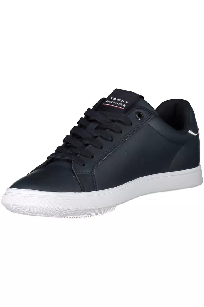 Zapatillas de deporte de cuero azul Tommy Hilfiger para hombre