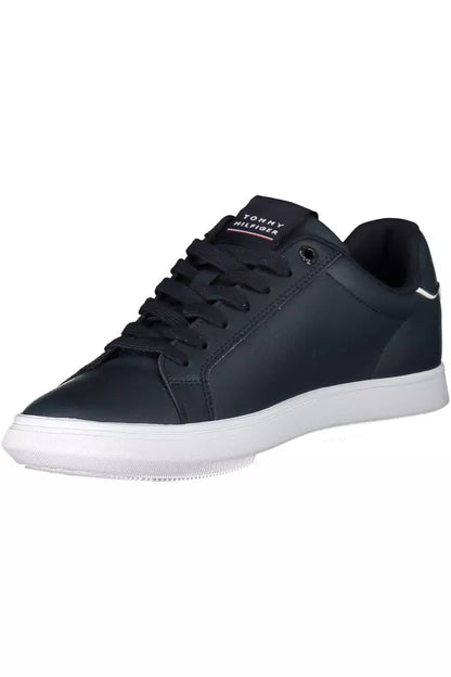 Zapatillas de deporte de cuero azul Tommy Hilfiger para hombre