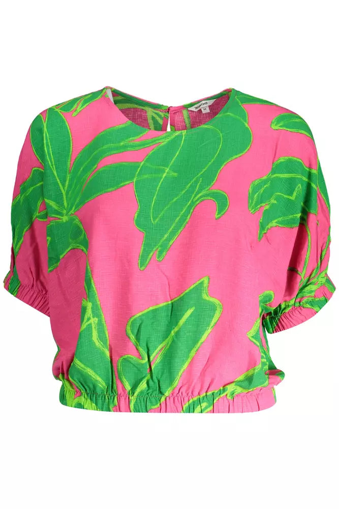 Top de mujer en viscosa rosa Desigual