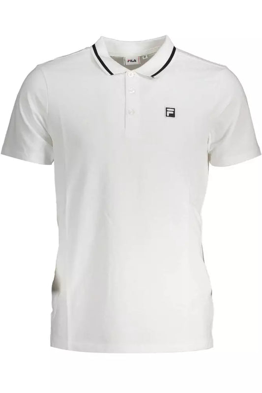 Polo Fila de algodón blanco para hombre