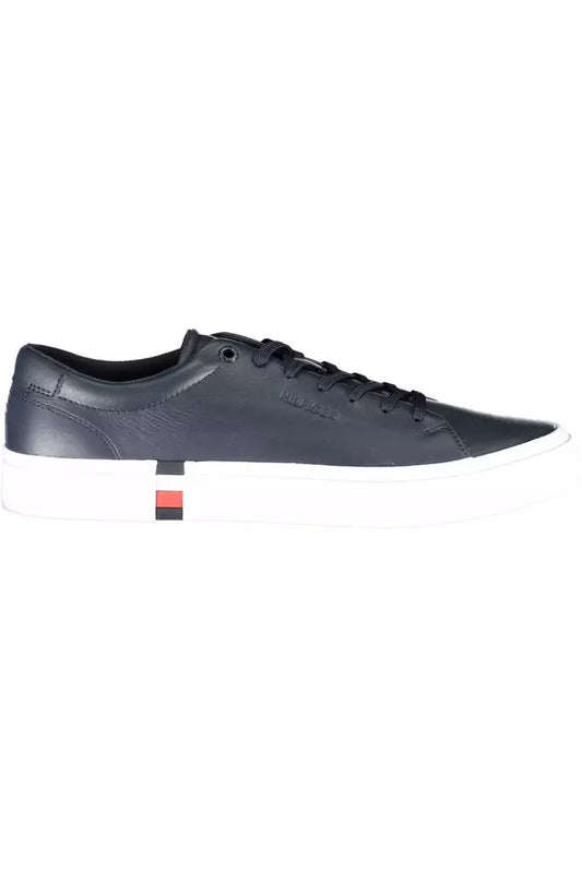 Zapatillas de deporte de cuero azul Tommy Hilfiger para hombre